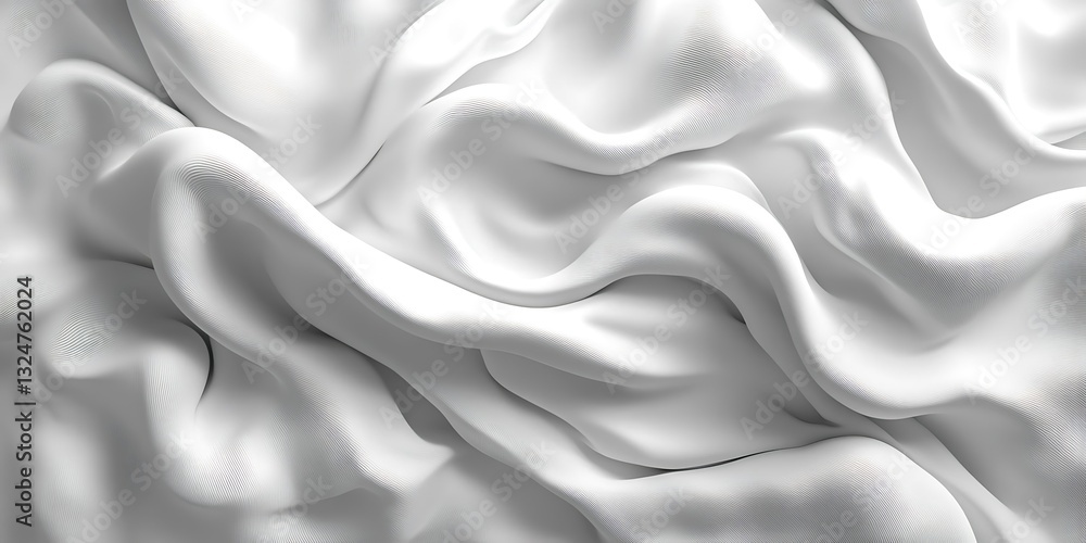 Obraz premium White fabric, soft folds, elegant texture
