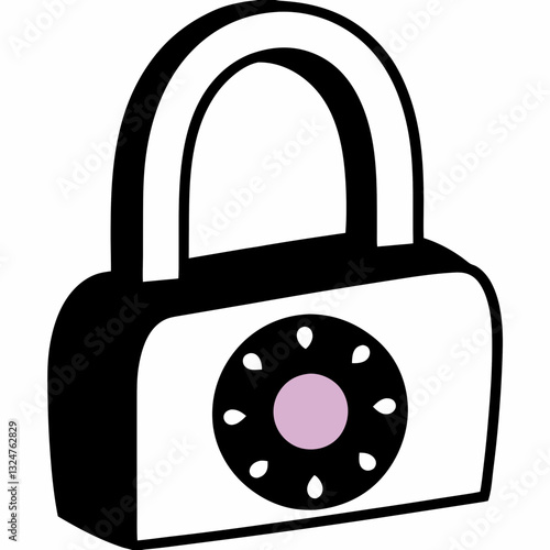 Decorative Lock with Floral Design - Stylish Security Lock