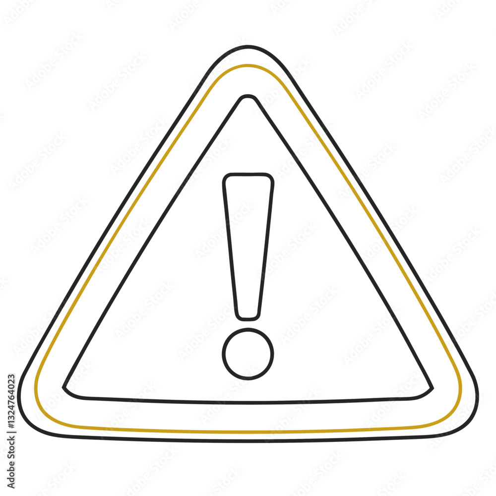 A clear warning sign featuring a yellow triangle with an exclamation point, symbolizing caution, alert, and safety precautions for potential hazards and risks. A clear warning sign featuring a yellow triangle with an exclamation point, symbolizing caution, alert, and safety precautions for potential hazards and risks.