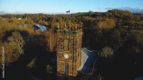 English flag waving in the wind photo