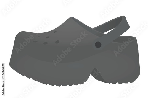 Grey woman sandal. vector illustration