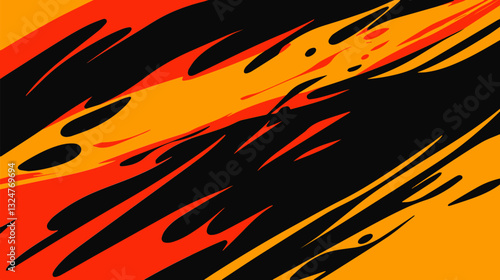 Car Automotive Wrap Graphics Livery Design Decal For Vinyl Wrap Car Branding Signage Abstract Background Flames