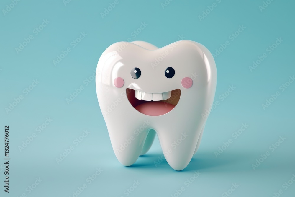 A Happy and Healthy Tooth with a Cheerful Smile A Happy and Healthy Tooth with a Cheerful Smile