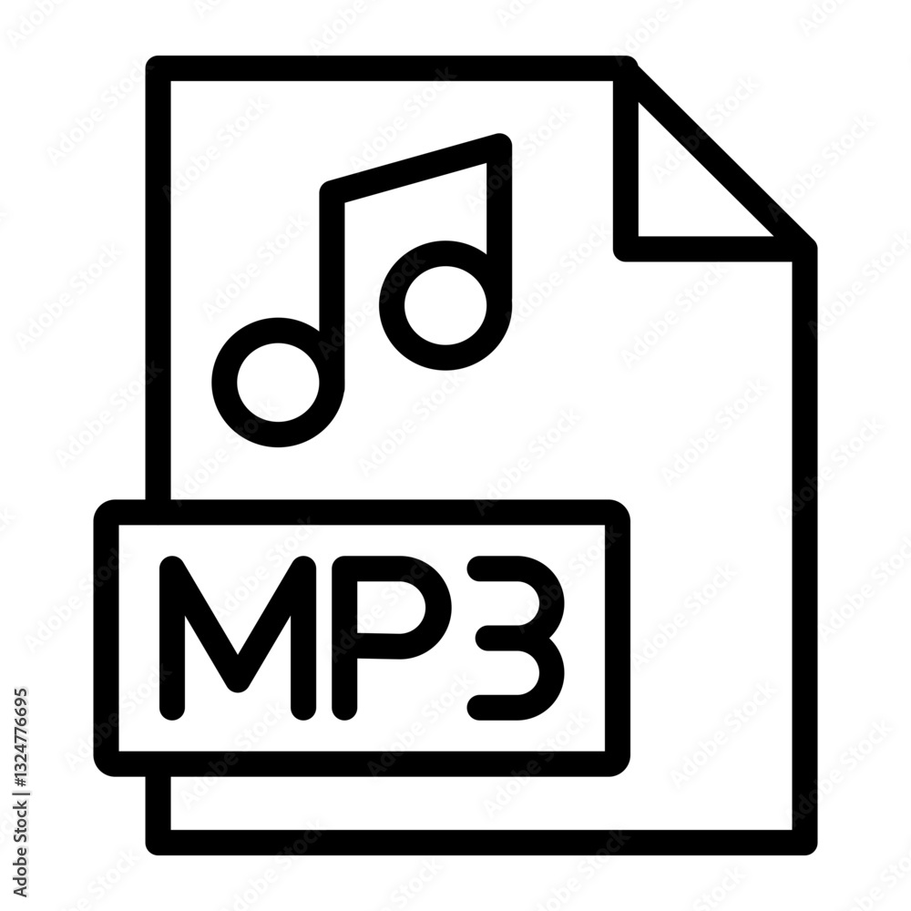 MP Vector Line Icon Design MP Vector Line Icon Design