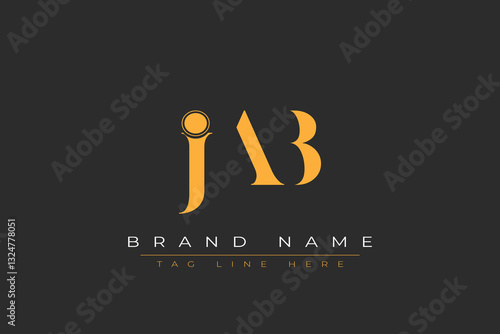 JAB abstract letter logo design. This logo is designed by three abstract letters.