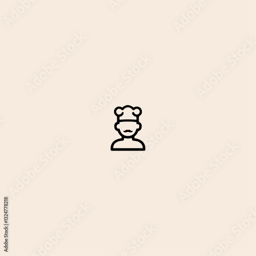 Hotel and Restaurant Staff icon flat vector design. 