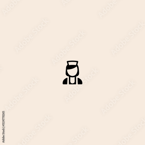 Hotel and Restaurant Staff icon flat vector design. 