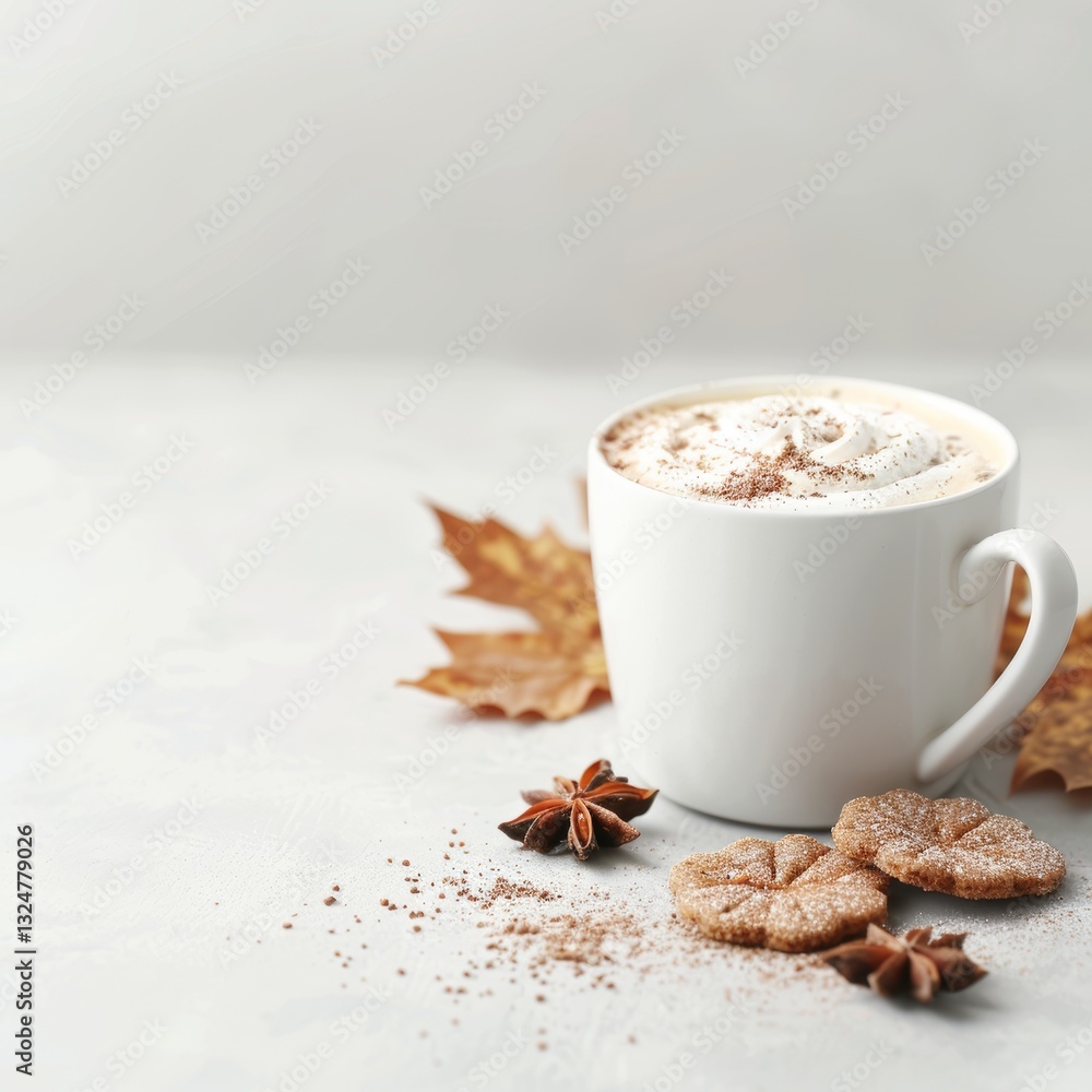 Autumnal Delights: A Warm Cup of Coffee and Sweet Biscuits Autumnal Delights: A Warm Cup of Coffee and Sweet Biscuits