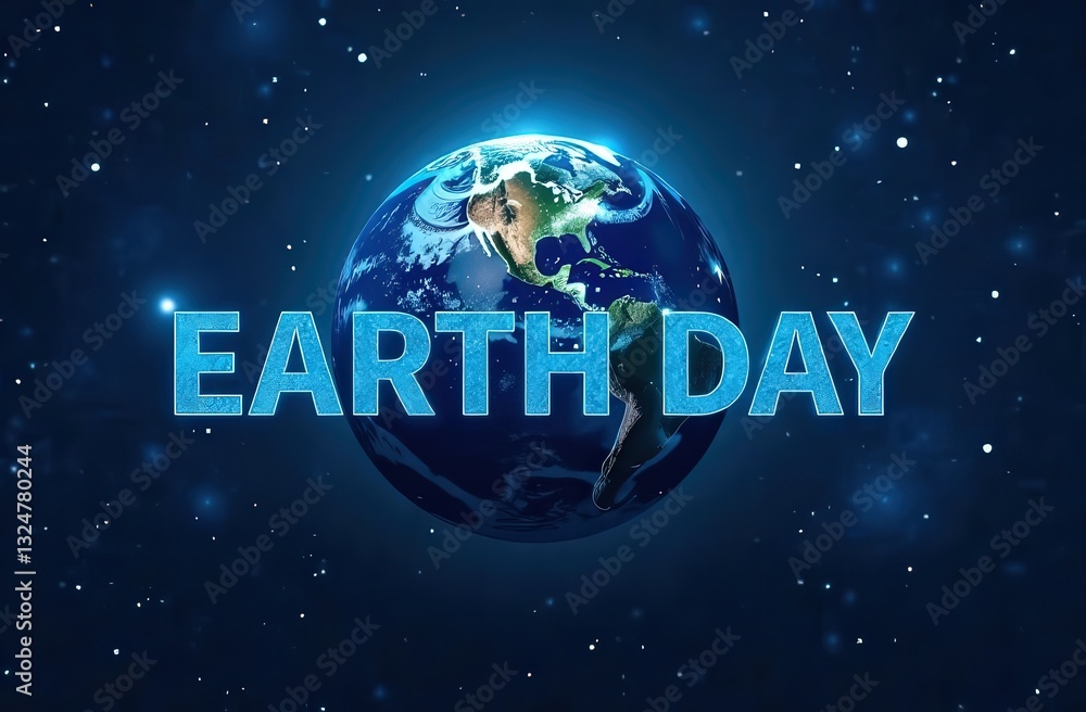 Earth Day. The globe in space. global warming concept Earth Day. The globe in space. global warming concept
