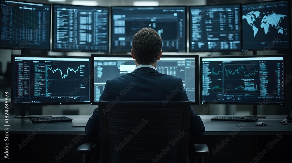 Analyst at Work: Monitoring Global Market Data on Multiple Screens Analyst at Work: Monitoring Global Market Data on Multiple Screens