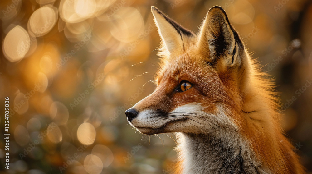 Fototapeta premium High-resolution close-up of brown fox fur, ultra-fine individual strands, realistic animal coat