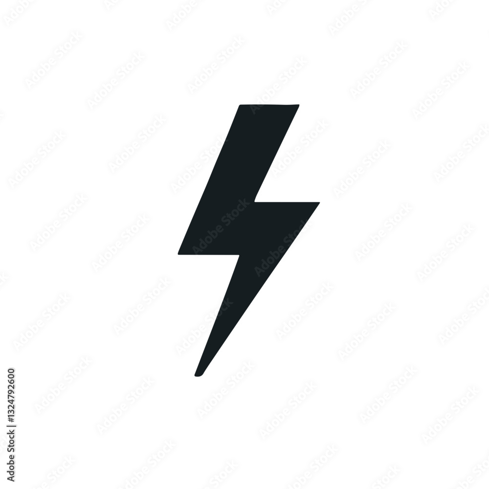 Vector icon of a lightning bolt for energy and power concepts, transparent background Vector icon of a lightning bolt for energy and power concepts, transparent background