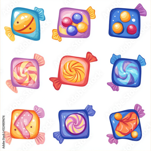Assorted Colorful Candies Still Life [with spaces]