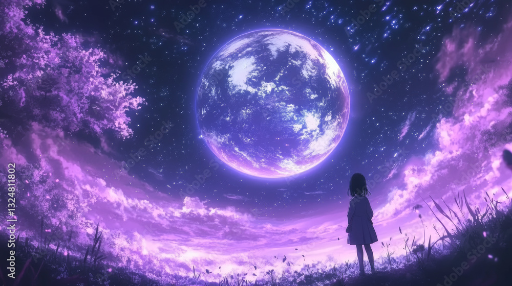 Space planet background with astronomy subject. Abstract technological cosmos bg for banners. Planet Earth in purple color. Universe or Galaxy concept. Digital polygonal vector illustration. Space planet background with astronomy subject. Abstract technological cosmos bg for banners. Planet Earth in purple color. Universe or Galaxy concept. Digital polygonal vector illustration.
