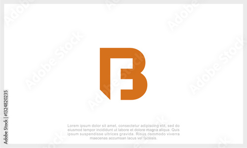 Letter BF. FB Logo Template Design Vector Illustration. Initial BF. BF Logo.