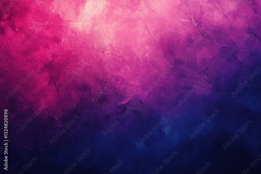 Fototapeta premium Dark blue and purple grain texture gradient background with magenta and pink glowing colors for poster and banner design