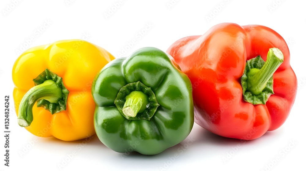 Sweet bell pepper isolated on white background