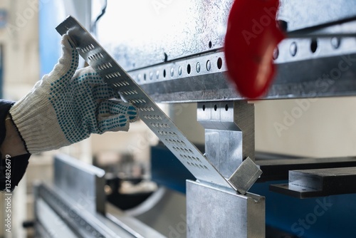 Obraz na plátne sheet metal bending press, production and processing of metal