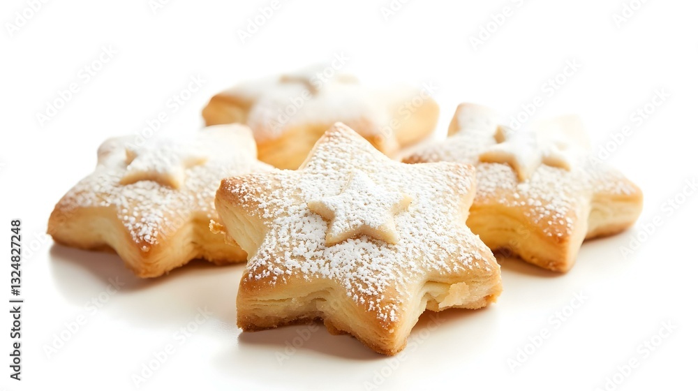 short pastry cookies isolated on white short pastry cookies isolated on white