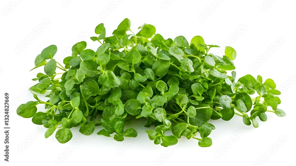 Obraz premium Fresh Watercress isolated on white background