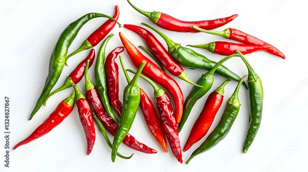 Fresh red and green and spicy chilli peppers Fresh red and green and spicy chilli peppers