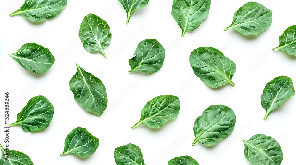 Fresh organic green kale leaves pattern Fresh organic green kale leaves pattern