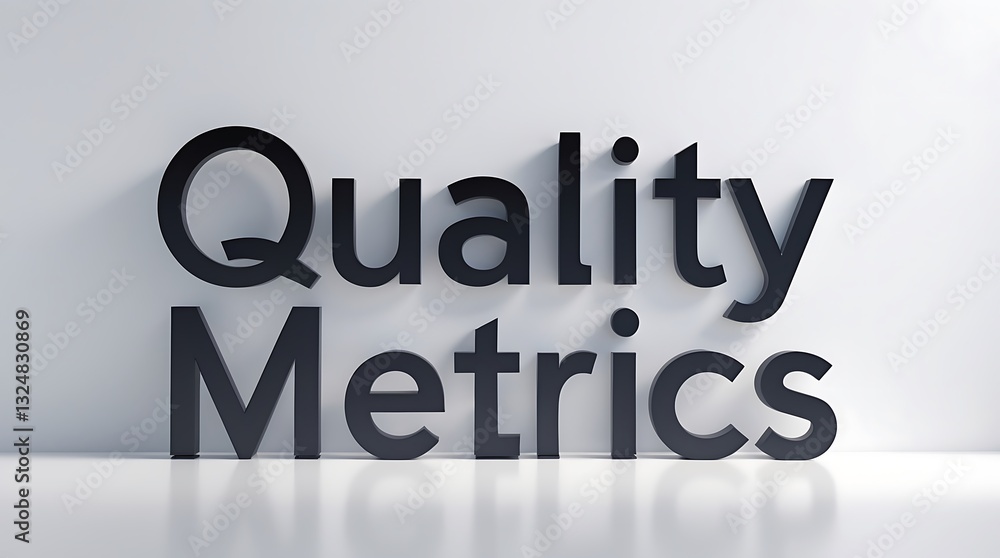 Text representing quality metrics displayed on a minimalistic background Text representing quality metrics displayed on a minimalistic background