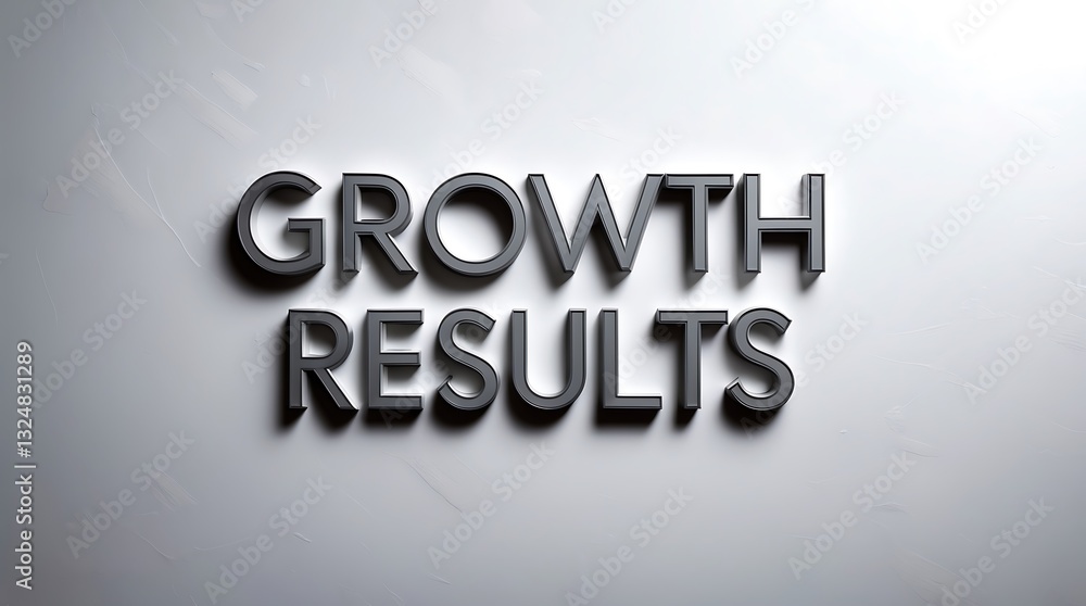 Growth results displayed prominently on a textured surface for business analysis Growth results displayed prominently on a textured surface for business analysis