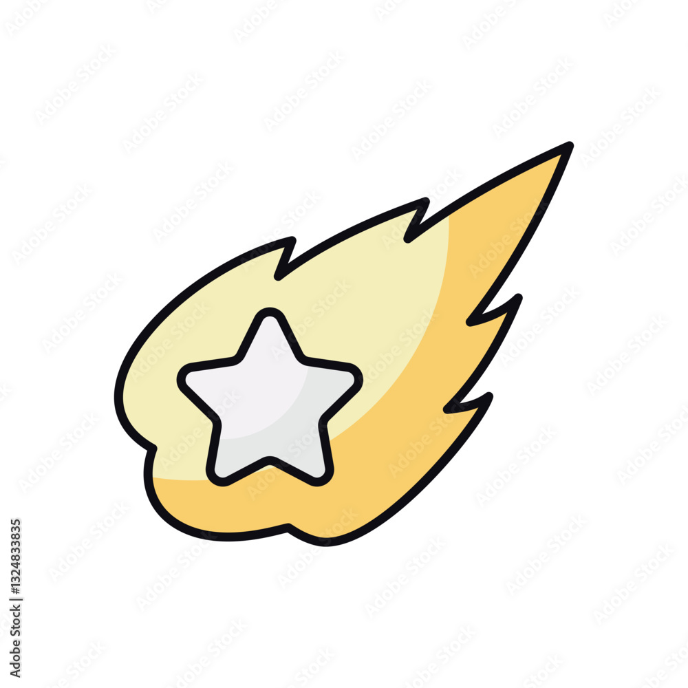 Shooting Star vector icon Shooting Star vector icon