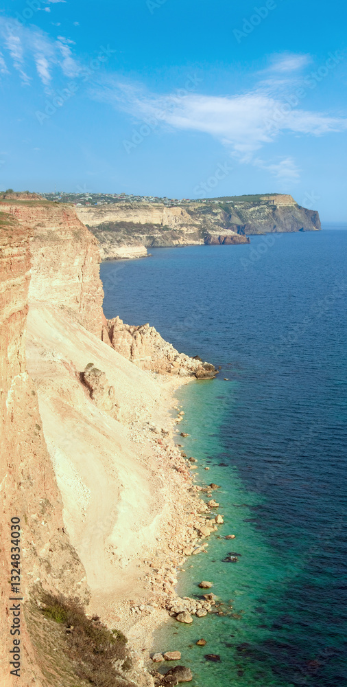Coastal rock view from Phiolent Cape (Krimea, Ukraine)