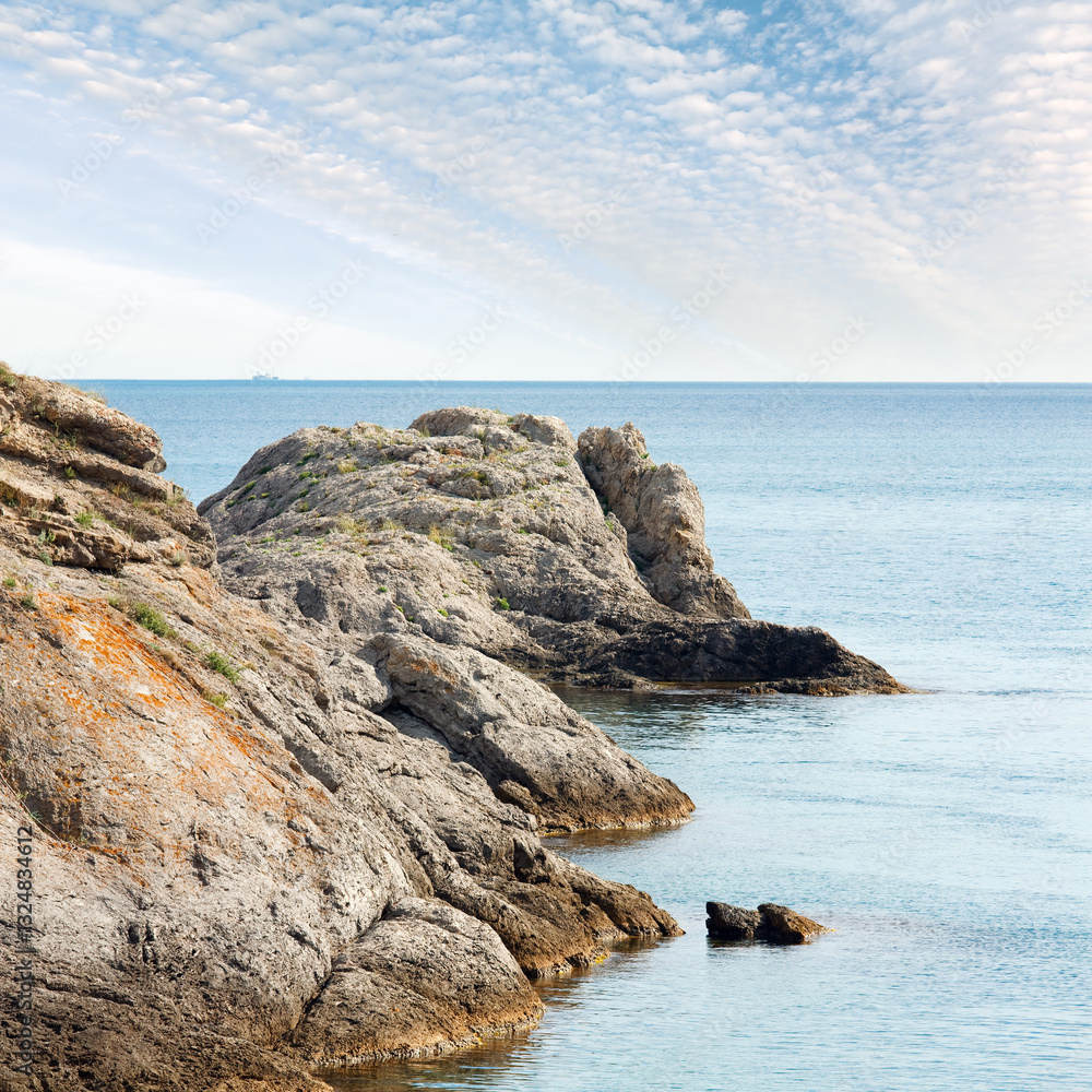 summer rocky coastline