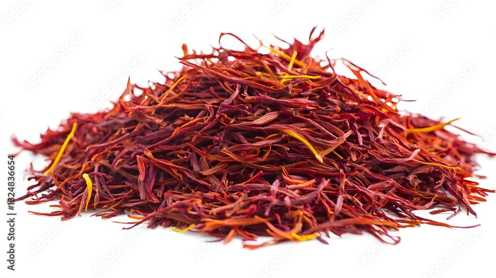 Fototapeta premium pile of saffron isolated on white background