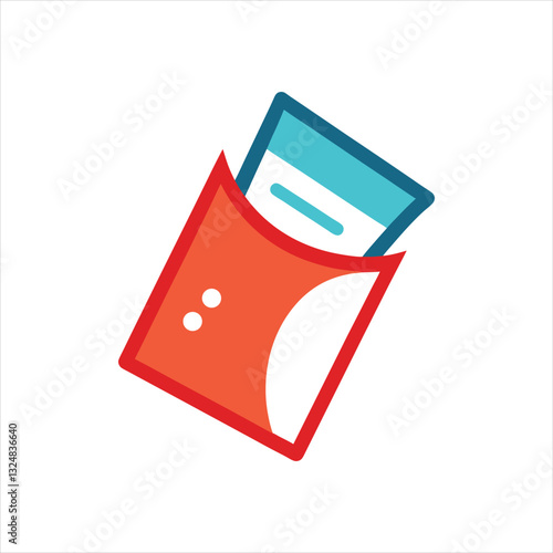  Soluble Medication Packet Flat Sachet Icon Vector