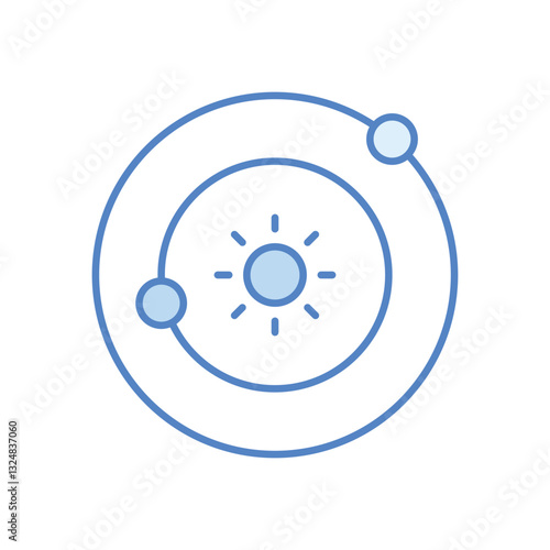 Solar System vector icon