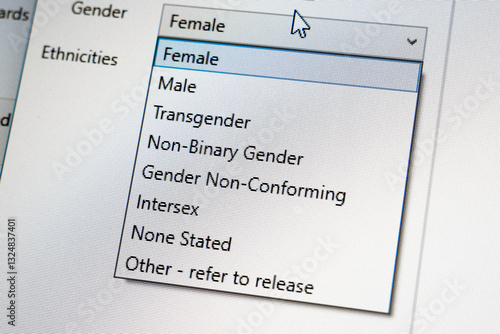 List of genders on screen