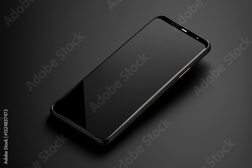 Sleek Smartphone on Dark Background: Minimalist Technology Design for Modern Users