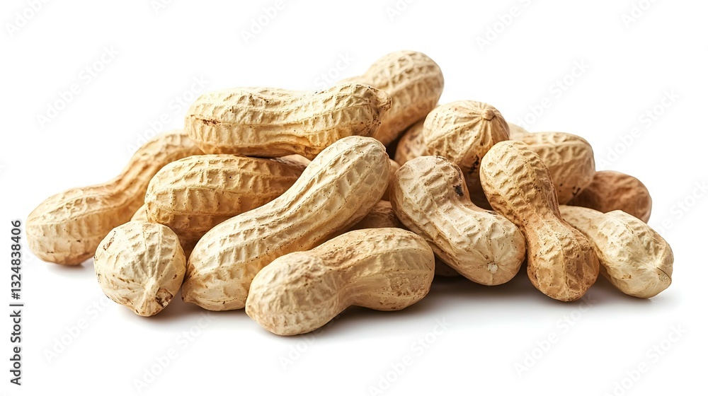 group of peeled peanuts isolated on white group of peeled peanuts isolated on white