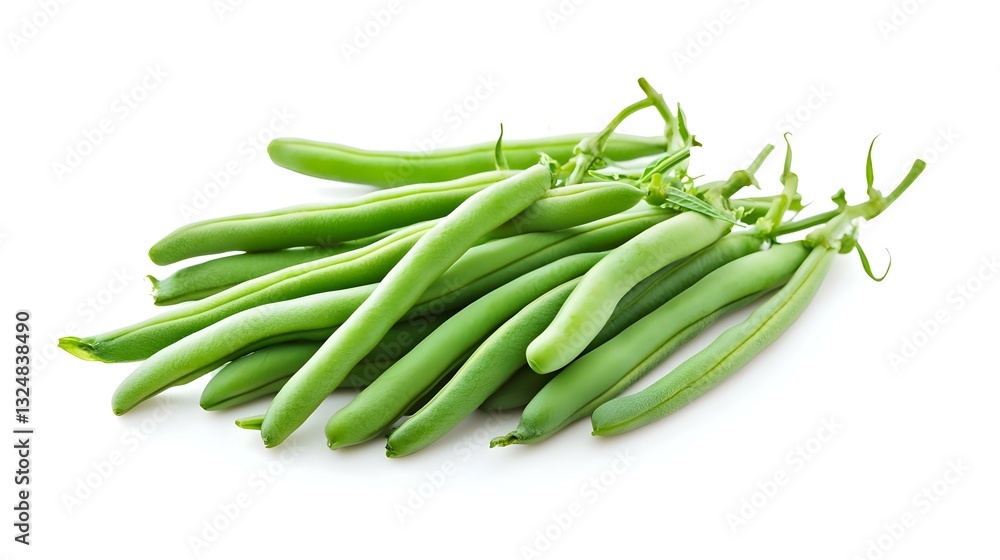 Green Beans Isolated on White Background Green Beans Isolated on White Background