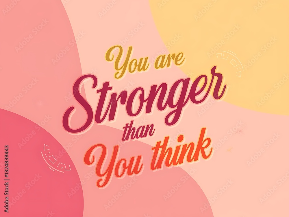 You Are Stronger Than You Think Typography and Colorful Background Motivational Quote T-shirt Design Illustration You Are Stronger Than You Think Typography and Colorful Background Motivational Quote T-shirt Design Illustration