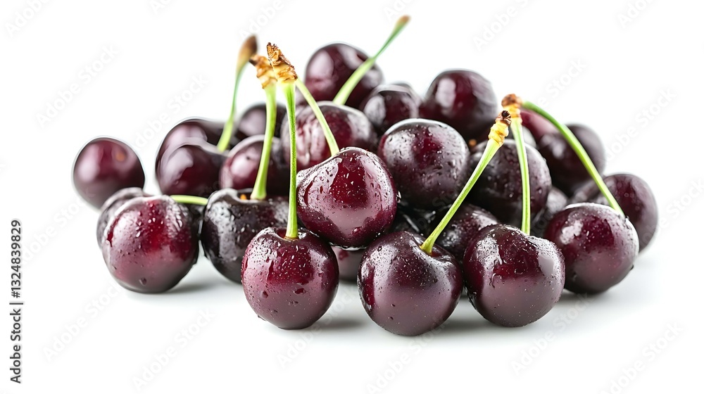 dark cherry isolated on white background dark cherry isolated on white background