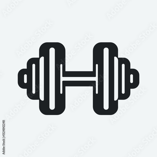 Black dumbbell, strength training equipment, fitness motivation