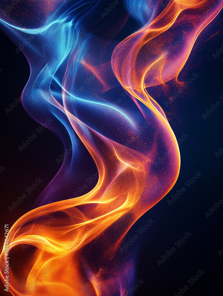 Colorful smoke swirling in vibrant patterns Colorful smoke swirling in vibrant patterns