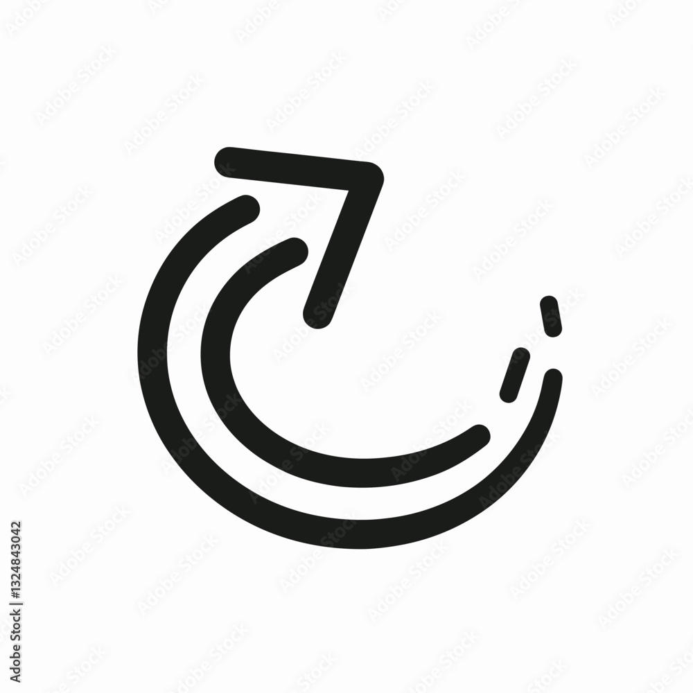 Dynamic arrow symbol representing progress, direction, movement Dynamic arrow symbol representing progress, direction, movement