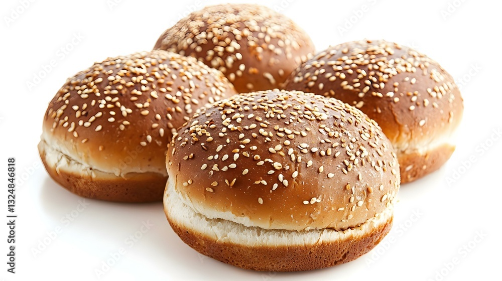 Hamburger buns isolated on white background Hamburger buns isolated on white background