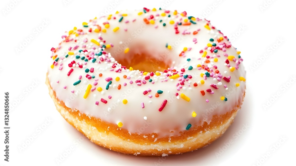 White doughnut isolated on white background White doughnut isolated on white background