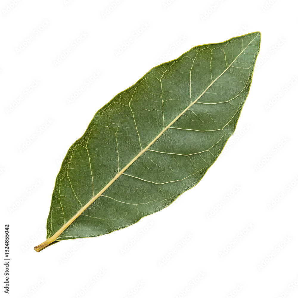 Single Leaf - Fresh green leaf with a prominent central vein set against a plain background. Perfect for natural, organic, and botanical themes. Single Leaf - Fresh green leaf with a prominent central vein set against a plain background. Perfect for natural, organic, and botanical themes.