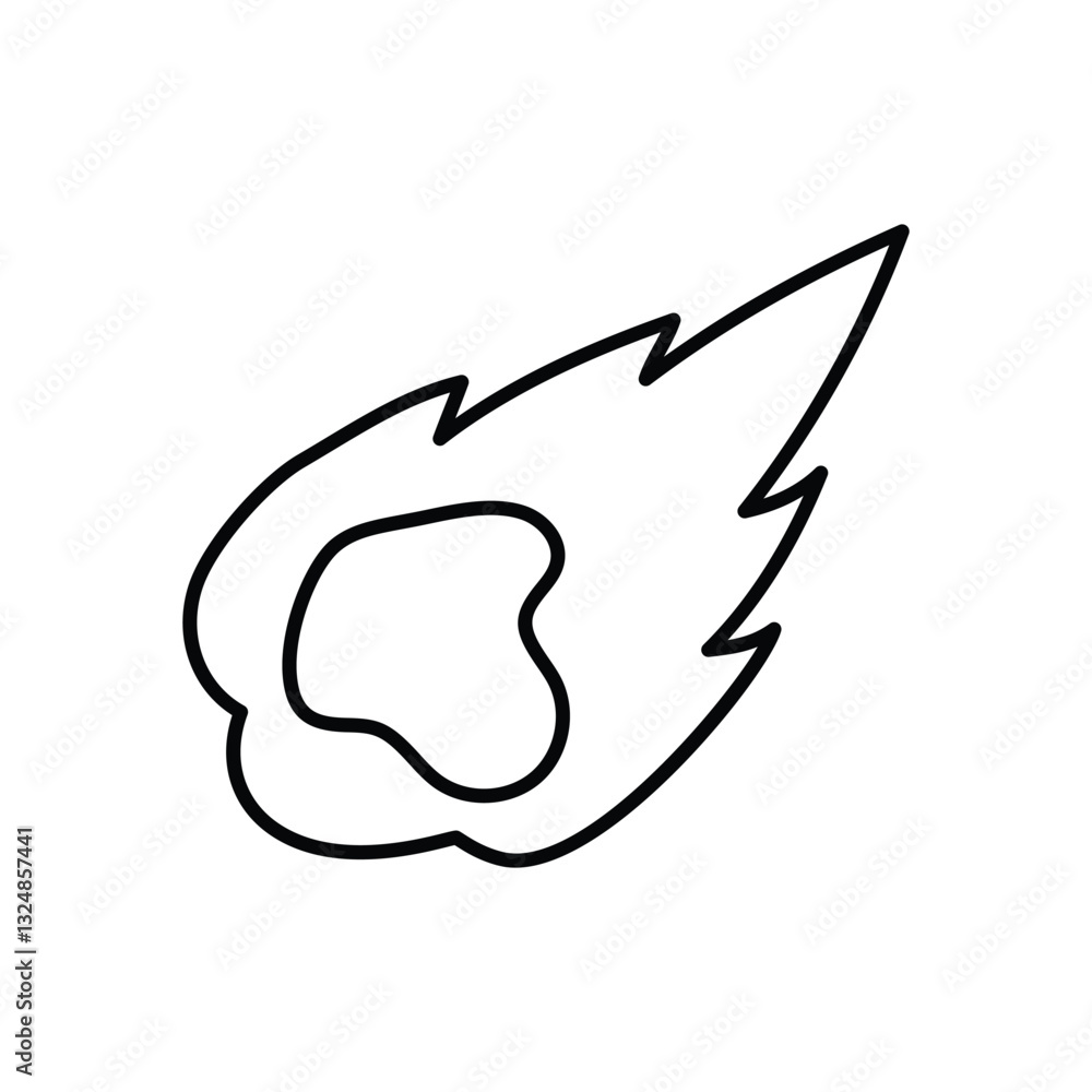 Meteor vector icon Meteor vector icon