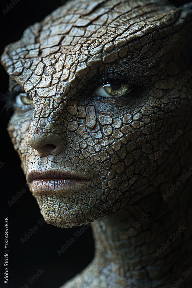 Reptilian female reptiles with scaly skin Reptilian female reptiles with scaly skin