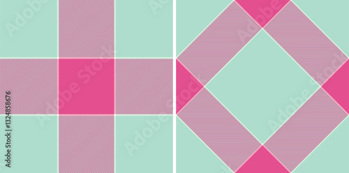 Tartan pattern texture of seamless background vector with a fabric check plaid textile. Set in rainbow colors. Unique invitation designs for events.