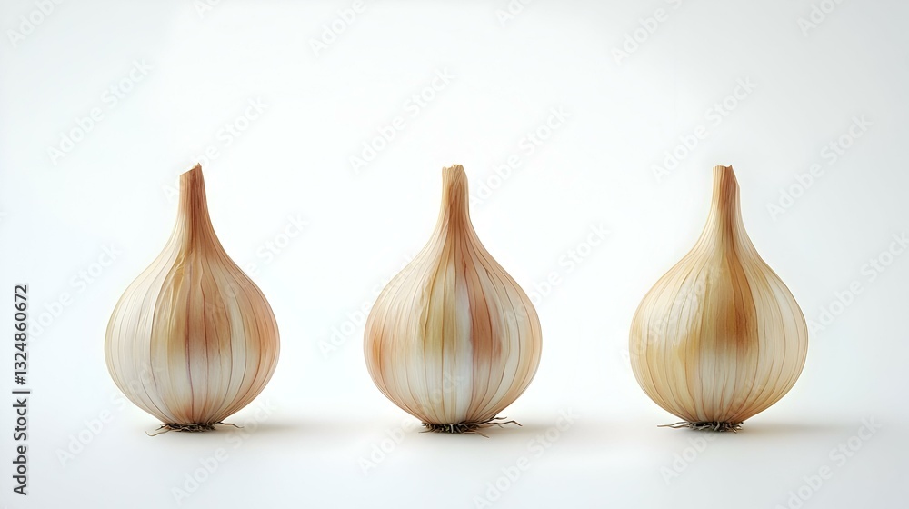 Obraz premium Onion bulbs isolated on white background
